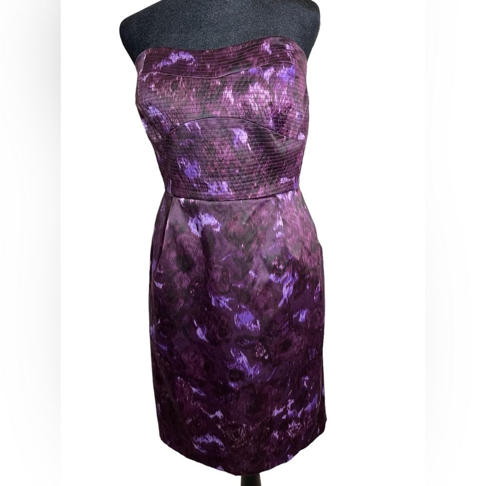 Antonio Melani Purple Strapless Cocktail Dress Women’s Size 10